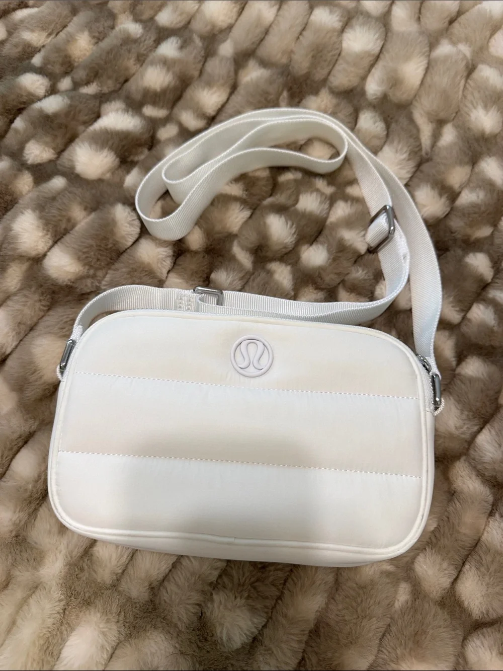 lululemon athletica White Quilted Camera Crossbody